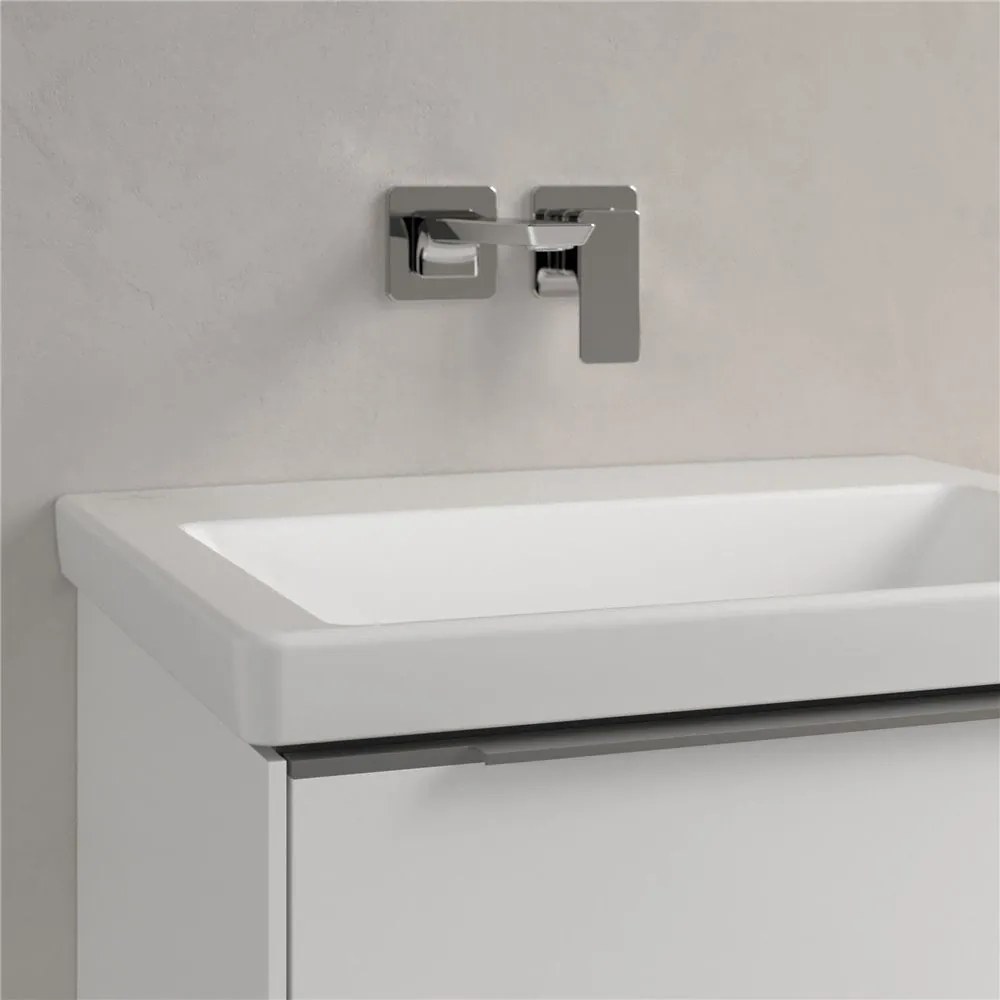 VILLEROY &amp; BOCH Subway 3.0 umývadlo na skrinku bez otvoru, bez prepadu, 600 x 470 mm, Stone White, s povrchom CeramicPlus, 4A7063RW