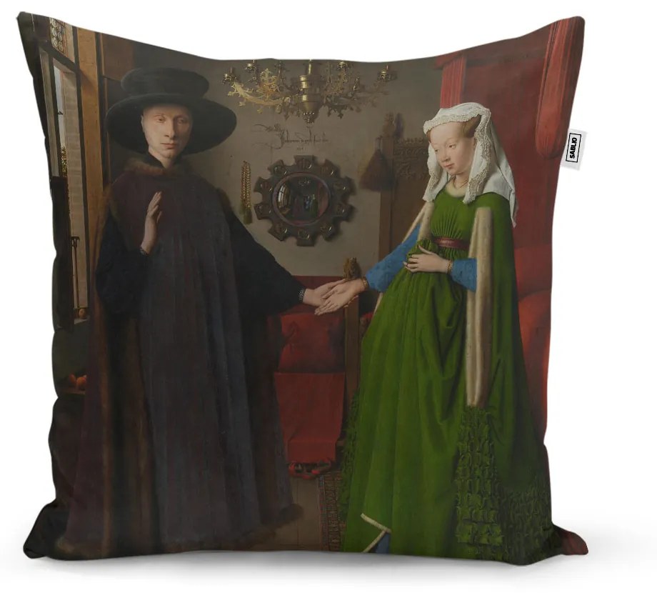 Sablio Vankúš Svadba manželov - Jan van Eyck - 40x40 cm