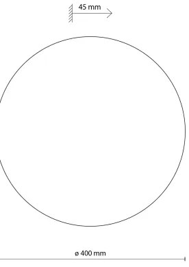 Nástenné svietidlo LUNA 4xG9/8W/230V pr. 40 cm čierna