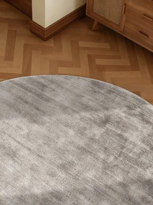 Koberec JANE strieborný kruh