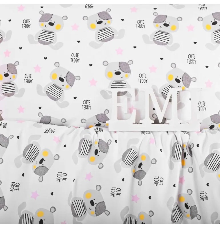 Obliečky detské bavlnené Teddy EMI, Detský set 90x130 + 45x65