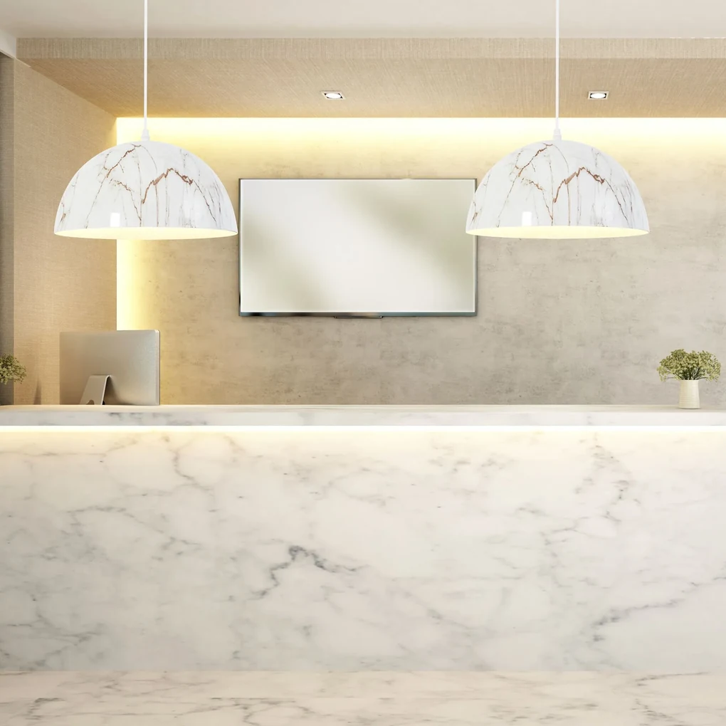 Toolight Toolight, závesná lampa APP911-1CP Marble, imitácia kameňa, OSW-06620