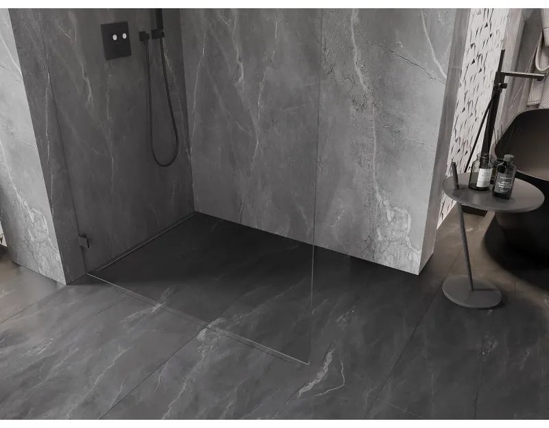 Mexen Lunar sprchová stena ľavá 70 x 200 cm, 8mm číre sklo, brúsený grafit, 830-070-000-66-00-L