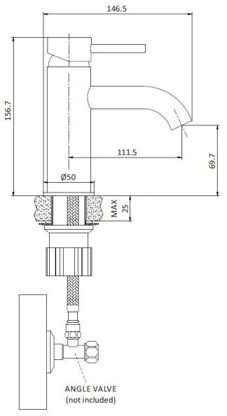 Umývadlová batéria DRAGOR 15,6 cm lesklý chróm