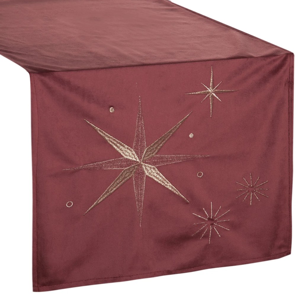 EUROFIRANY VIANOČNÝ BEHÚŇ NA STÔL STAR 40X140 CM VZOROVANÝ