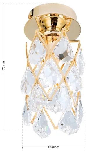 Orion - Stropné svietidlo RITA 1xG9/40W/230V priemer 9 cm zlaté