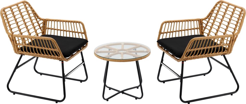 CH Set ratanového nábytku - hnedá