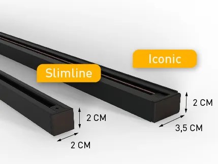 Moderný koľajnicový systém s 10 reflektormi tmavá bronz 1-fázový - Slimline Uzzy