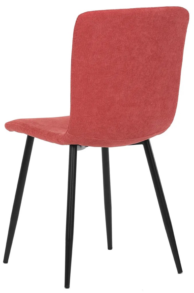 Autronic - Židle jídelní, červená látka, černý kov - DCL-964 RED2 AKCE
