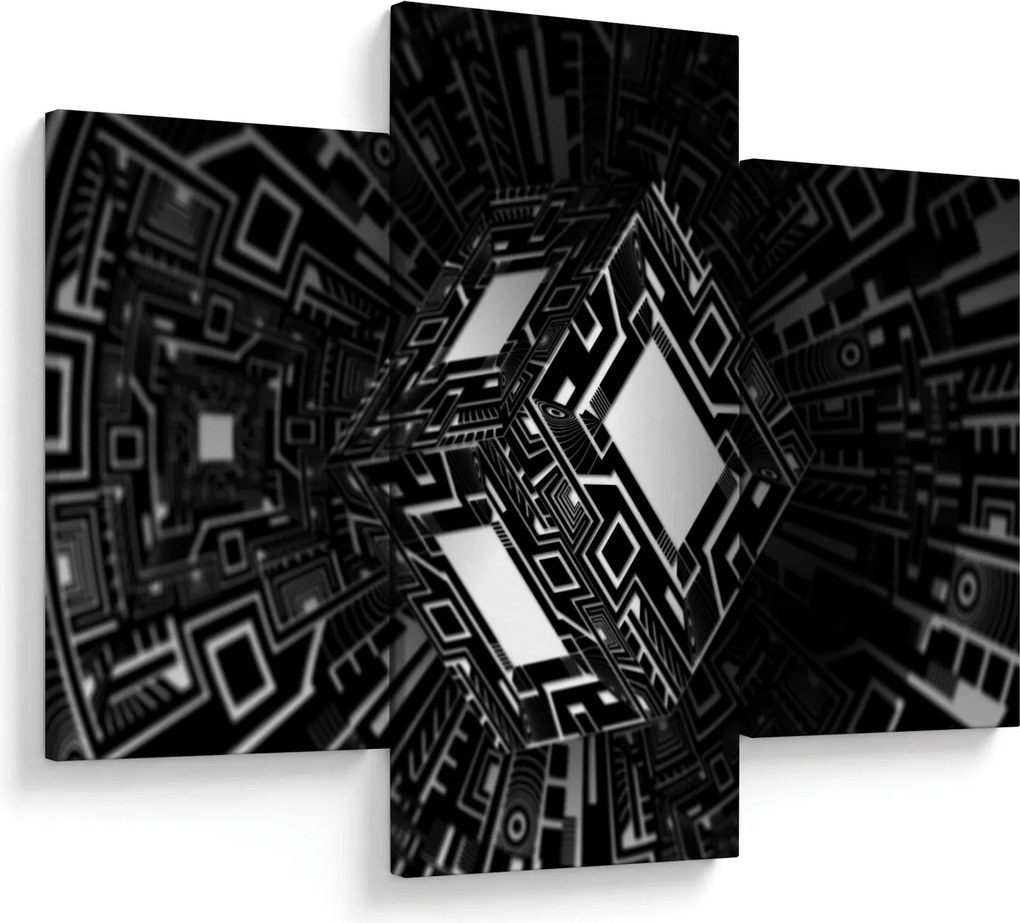 Obraz abstraktné kocky (90x60 cm)