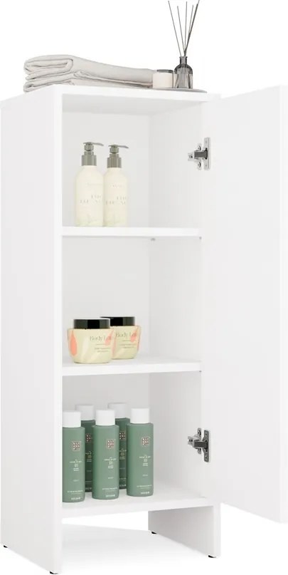 Spodní koupelnová skříňka s policemi Nina 35 cm bílá