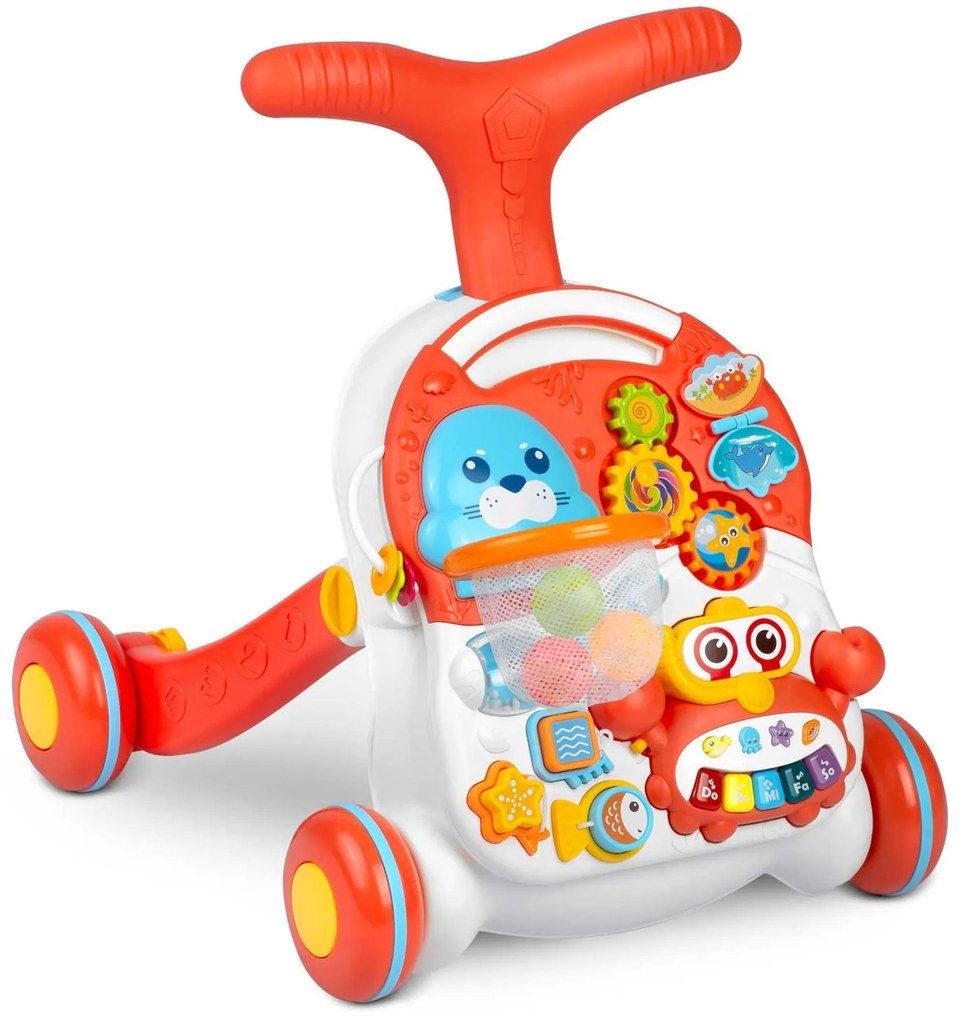 Ricokids Vzdelávacie chodítko 2 v 1 RK-810 biely a červený