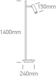Moderné svietidlo ONE LIGHT stojanová lampa 61132B/B/W