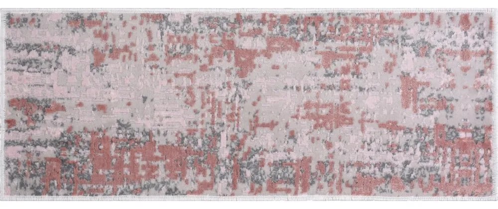 Ružovo-sivé bavlnené nášľapy na schody v súprave 16 ks 25x65 cm Milano Pembe – Vitaus