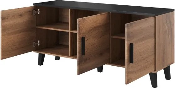 TV stolík Lotta I 150 cm dub wotan/čierny