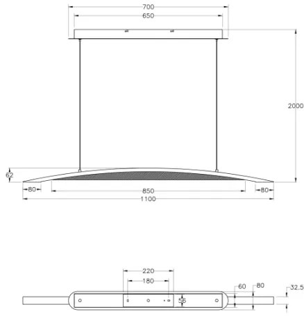 Fabas Luce 3697-40-102- LED Stmievateľný luster na lanku CORDOBA LED/36W/230V biela