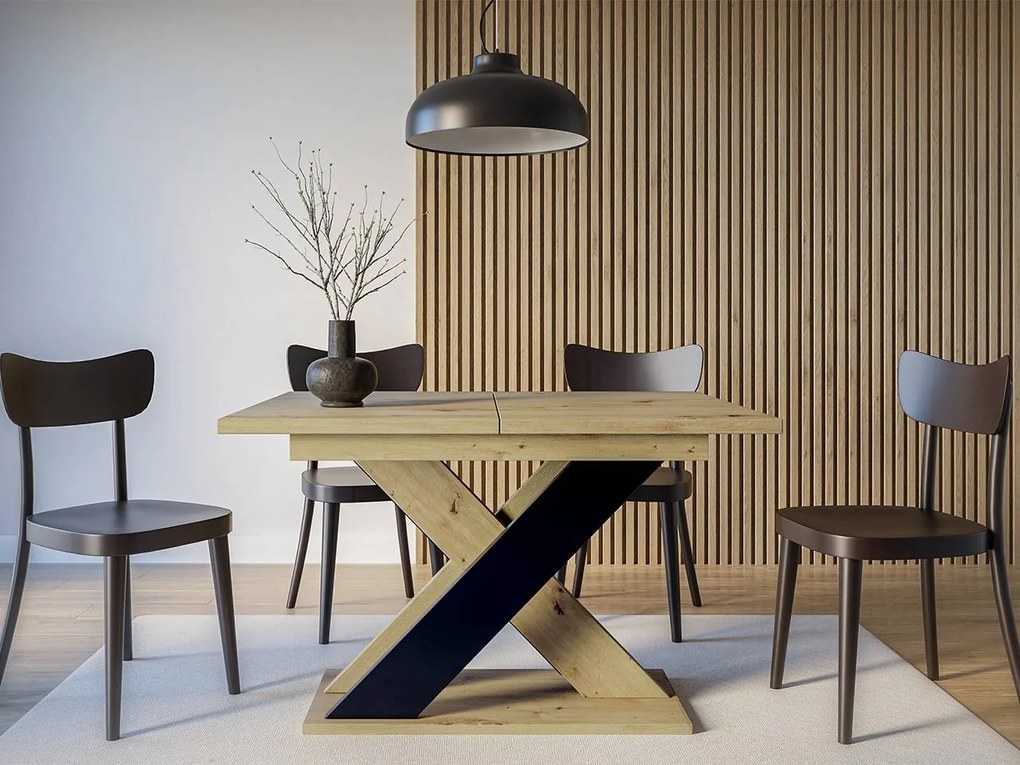 Rozkladací jedálenský stôl Dulcato, Farby: k350 / čierna