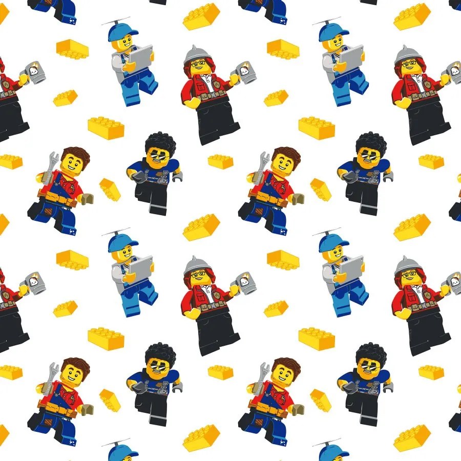 Bavlnené posteľné obliečky LEGO CITY Adventures - motív Fire Team - 100% bavlna - 70 x 90 cm + 140 x 200 cm