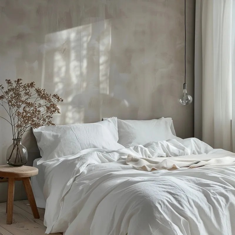 Posteľné obliečky bavlnené biele - 200x220 cm