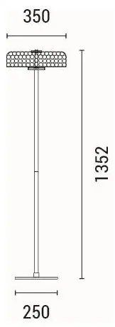 LED Stojacia lampa LED/10W/230V 3000K lesklý chróm