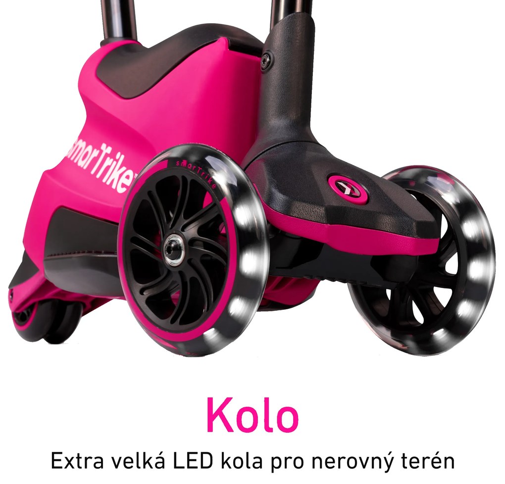 Xtend Scooter Ride-on pink – multifunkčná kolobežka