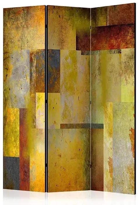 Paraván - Orange Hue of Art Expression [Room Dividers] Veľkosť: 135x172, Verzia: Obojstranný