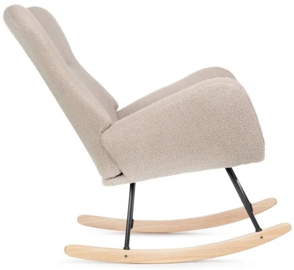 Hojdacie kreslo LUNNIE béžové TEDDY BOUCLÉ 856766