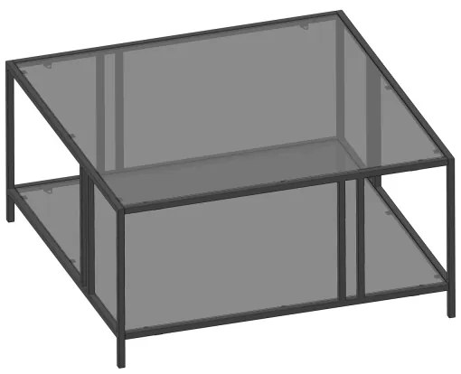 Konferenčný stolík URANUS 40x80 cm čierna