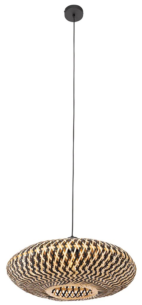 Orientálne závesné svietidlo čierny bambus 50 cm - Ostrava