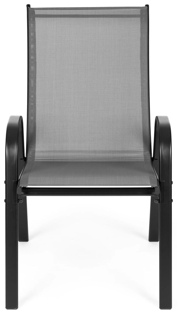 MultiGarden Sada záhradných stoličiek na balkón, terasu, 4 kusy - sivá MultiGarden