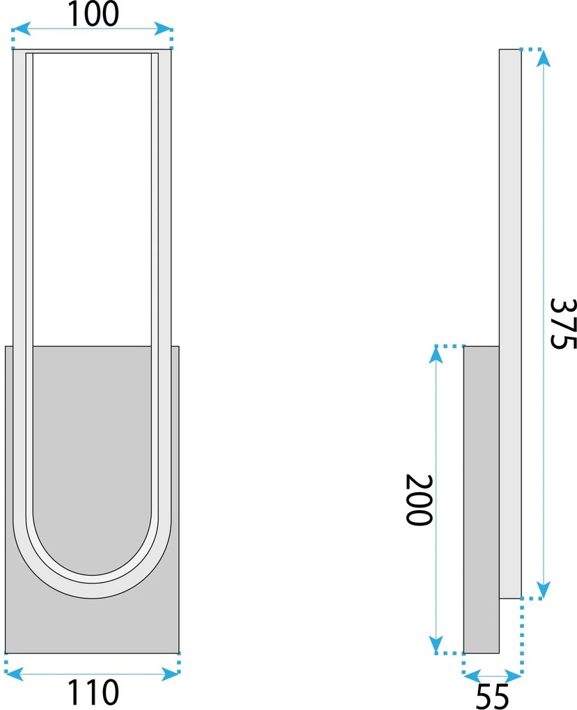 Toolight Toolight, LED nástenné svietidlo 10W, 4000K, APP1782-W, zlatá matná-čierna, OSW-06359