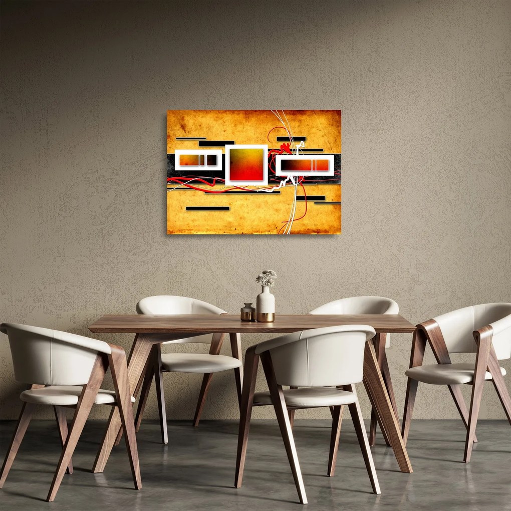 Sklenený obraz - Abstrakcia (70x50 cm)