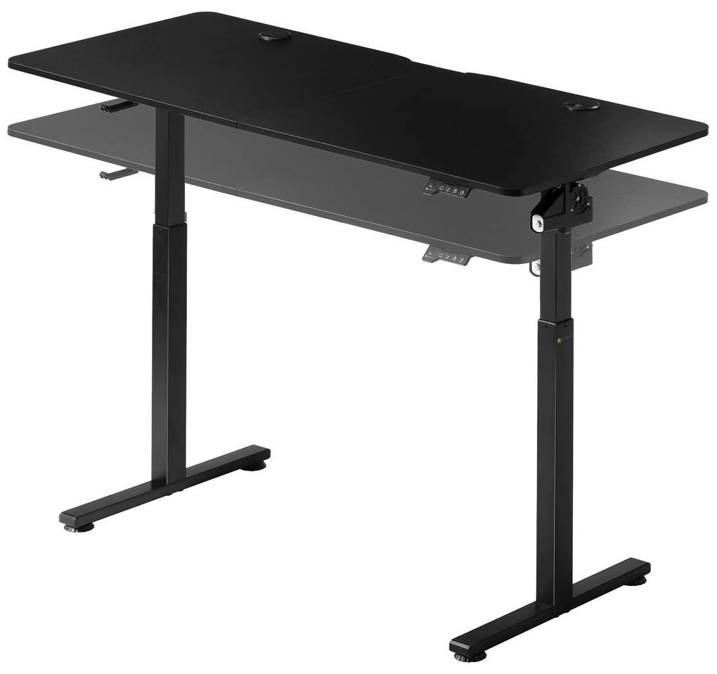 InternetovaZahrada Kancelársky stôl 140x60cm - čierny
