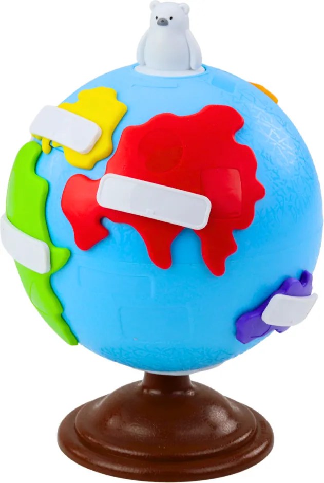 LEAN Toys Interaktívny vzdelávací detský glóbus Otáčajúce sa kontinenty