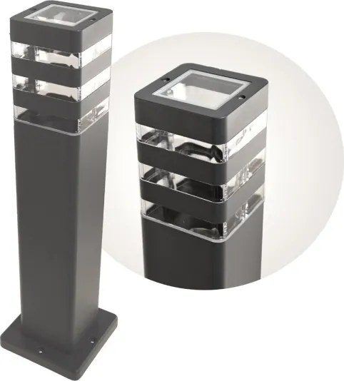 Vonkajšia lampa SANTA 1xE27/60W/230V IP54 50 cm antracit