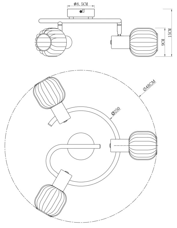 GLOBO AKIN 54801-3 Stropné svietidlo