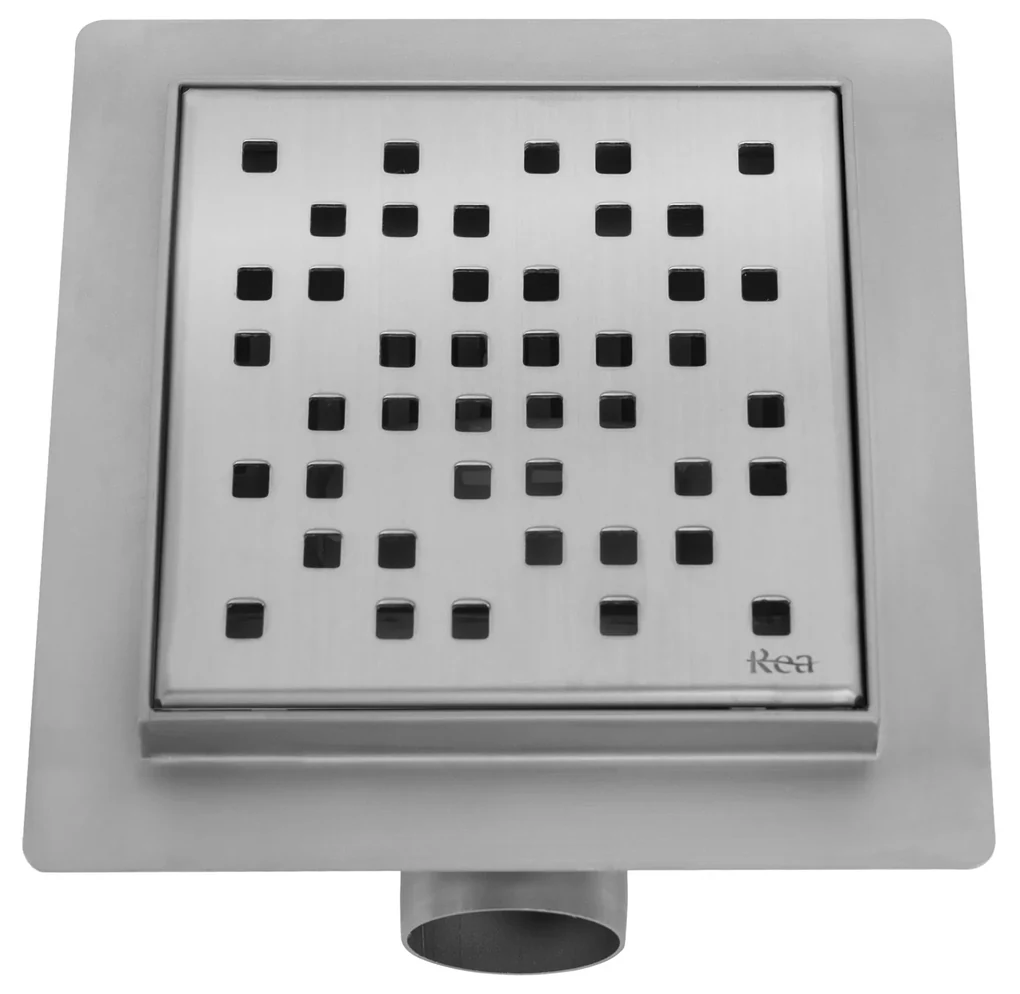 Rea Dots, nerezový odtokový žľab 120x120 mm, oceľová, REA-G6202