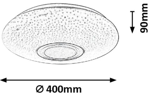 Rabalux 3509 - LED RGB Stmievateľné stropné svietidlo RODION LED/24W/230V + diaľkový ovládač