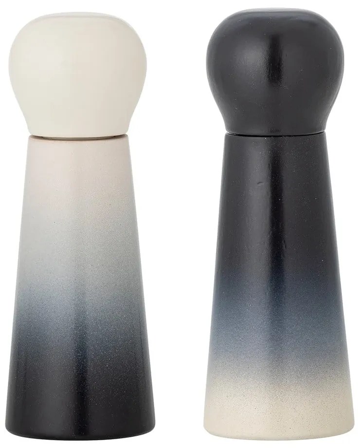 Biele/modré drevené mlynčeky 2 ks Hyman – Bloomingville