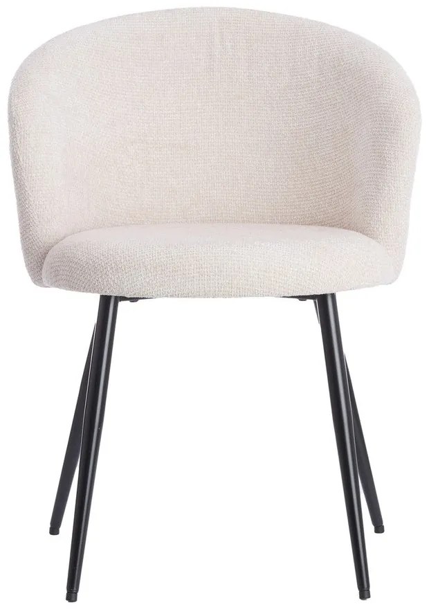 Krémovobiele kovové jedálenské kreslá v súprave 2 ks Radaja – Light & Living