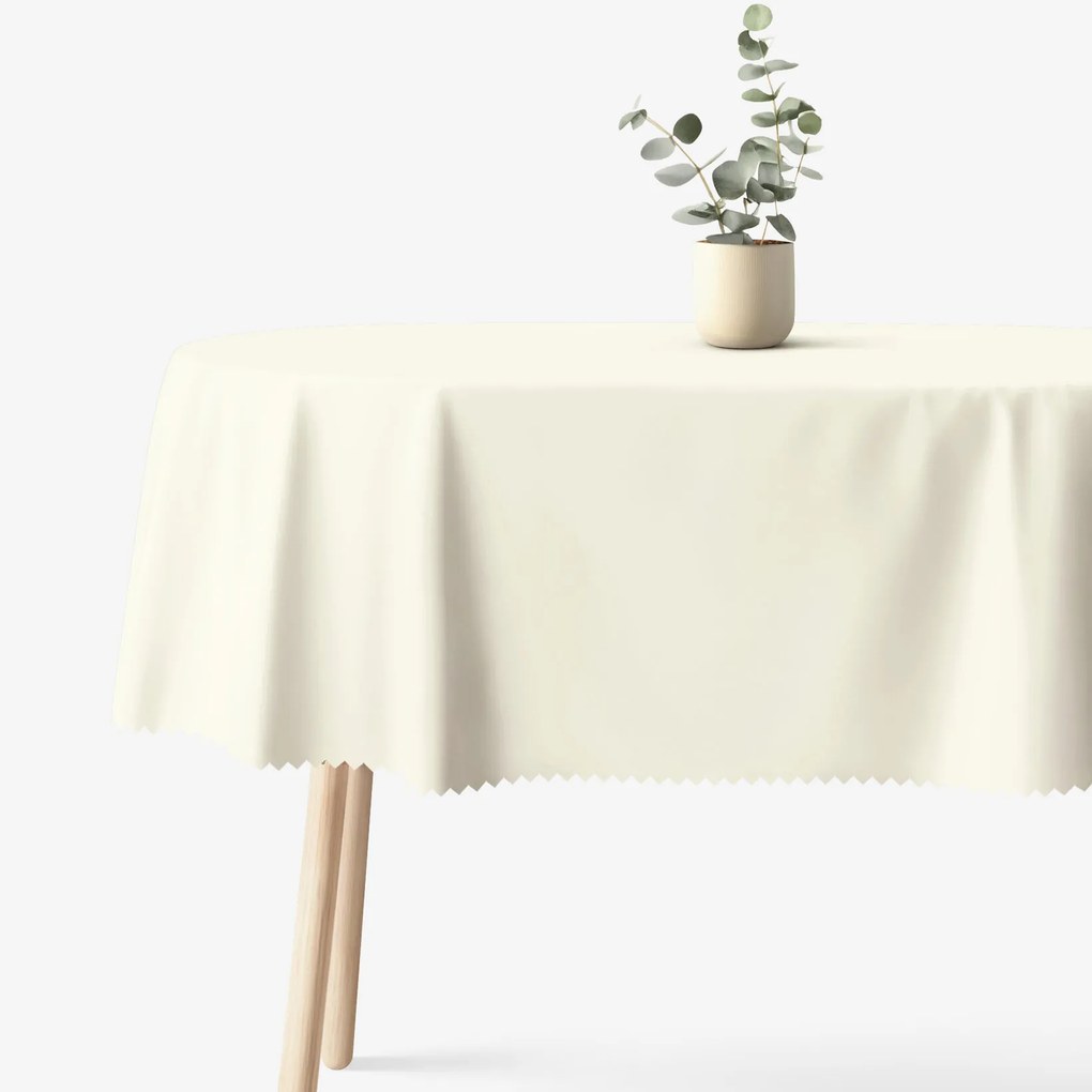 Goldea oválny teflónový obrus - smotanový 140 x 280 cm