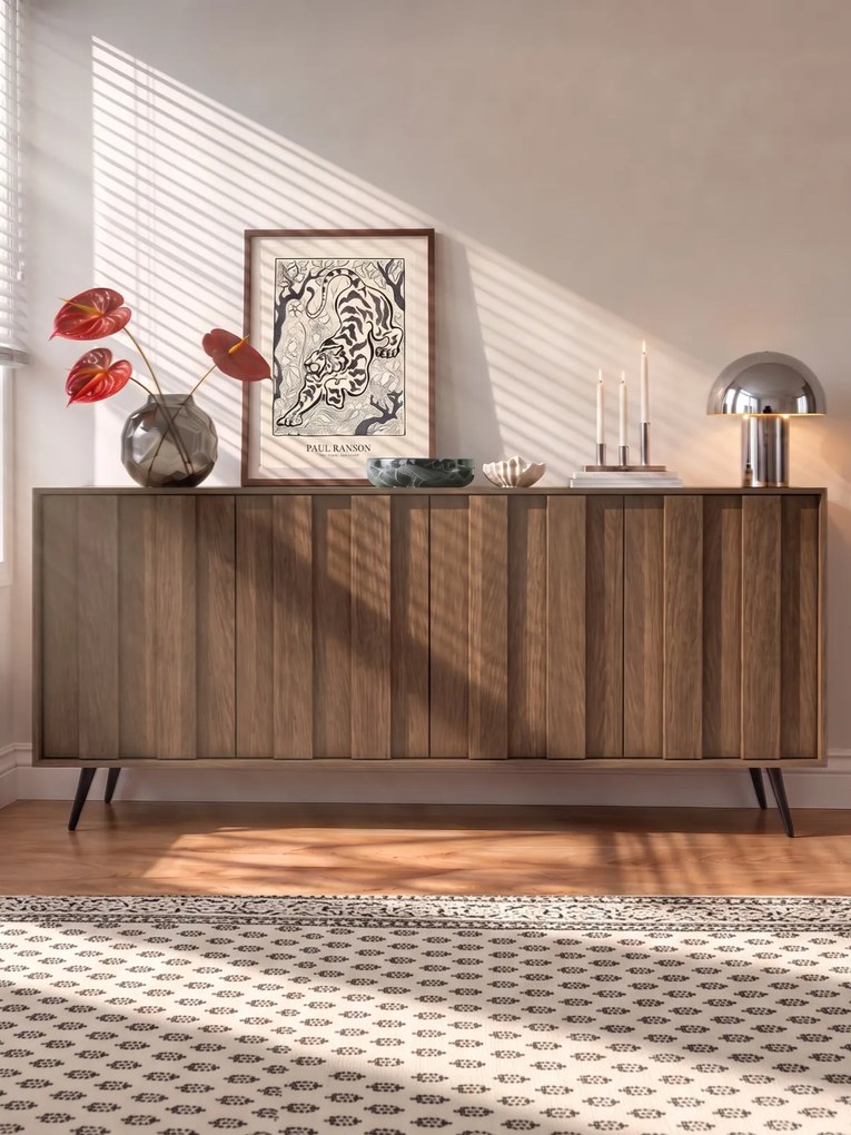 Komoda Flaro 183 cm s osvetlením - dub dunin