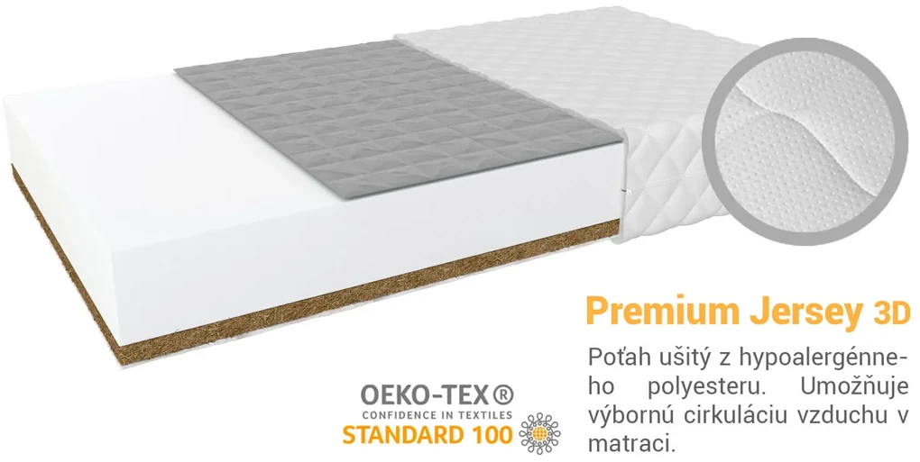 Obojstranný matrac pohánka/kokos 90x200 Bambino Console