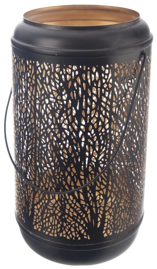 InDecor Kovový svietnik Tree čierna, 17 x 29 cmcm, L