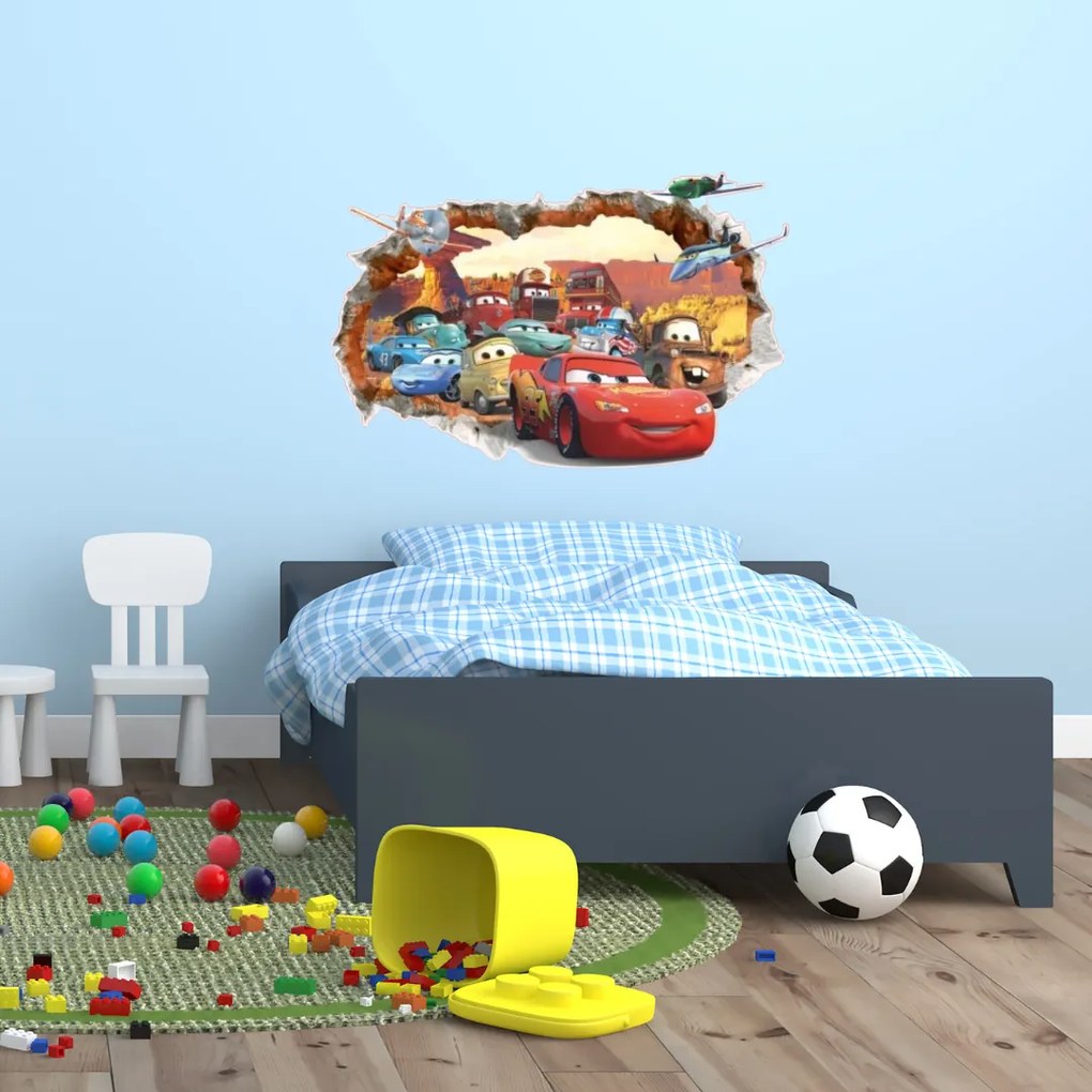 Samolepka na stenu "Autá" 70x50 cm