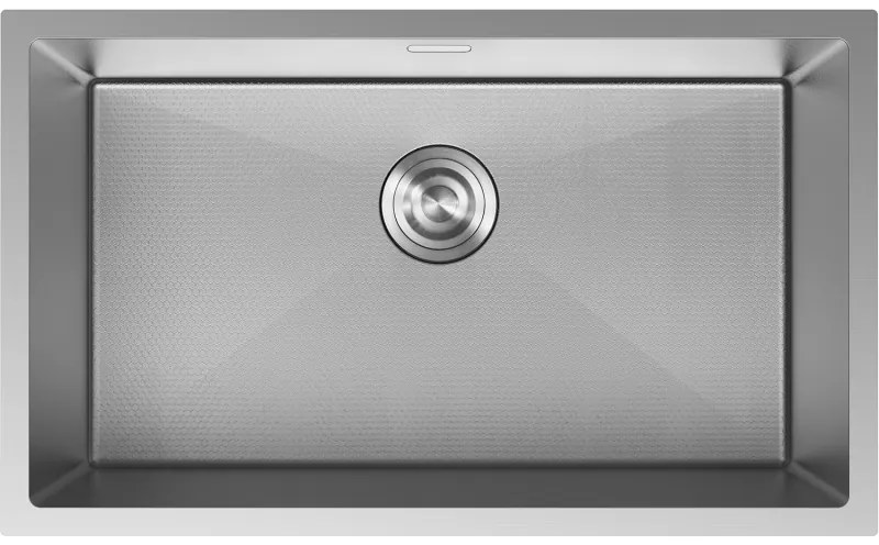 Mexen Trixo, 1-komorový nerezový drez 750 x 440 mm, brúsena oceľ, vzor voština, 6415751000-01HC