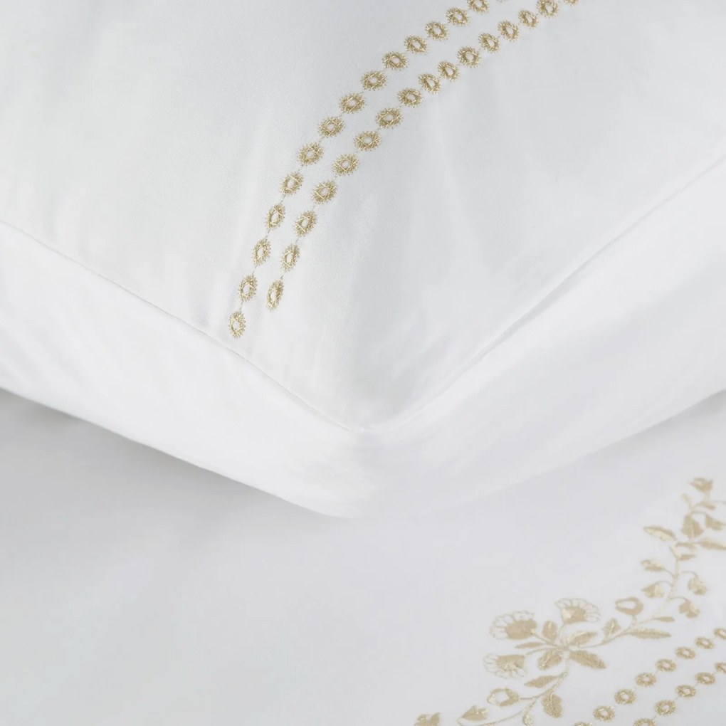 MAKOSATÉNOVÉ OBLIEČKY REINA53 200X220 CM, 2 KS 70X80 CM BIELE