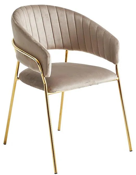 Stolička Lido 80171g béžová/zlatá