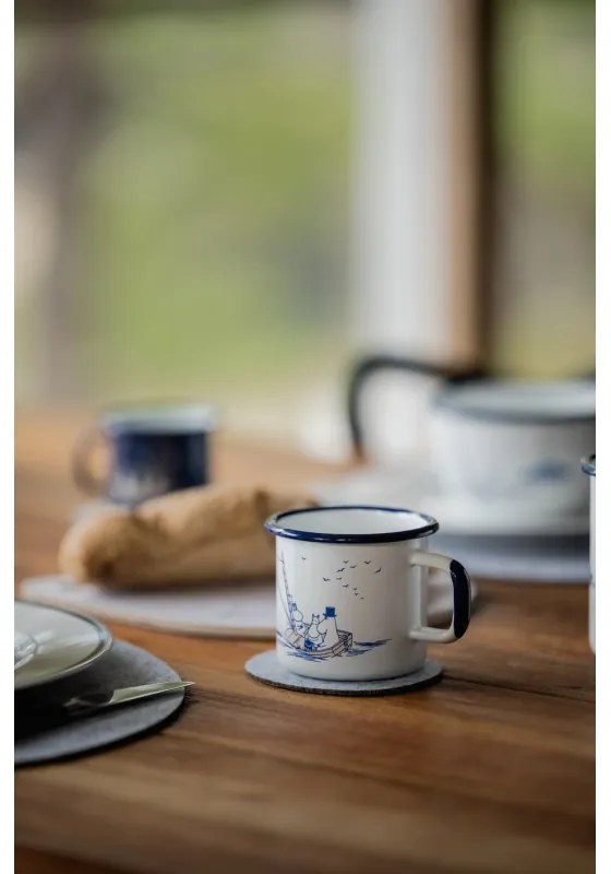 Hrnček Moomin Sailors 0,37l, smalt / bielo-modrý