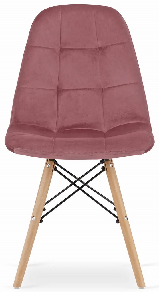 "Stolička DUMO - tmavoružový zamat x 4" "9401 71 00 00"